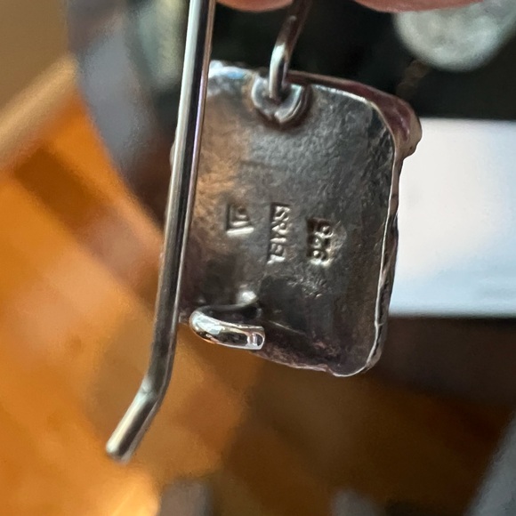 Silpada Pink Stone Drop Earrings in Sterling Silver - Picture 3 of 3